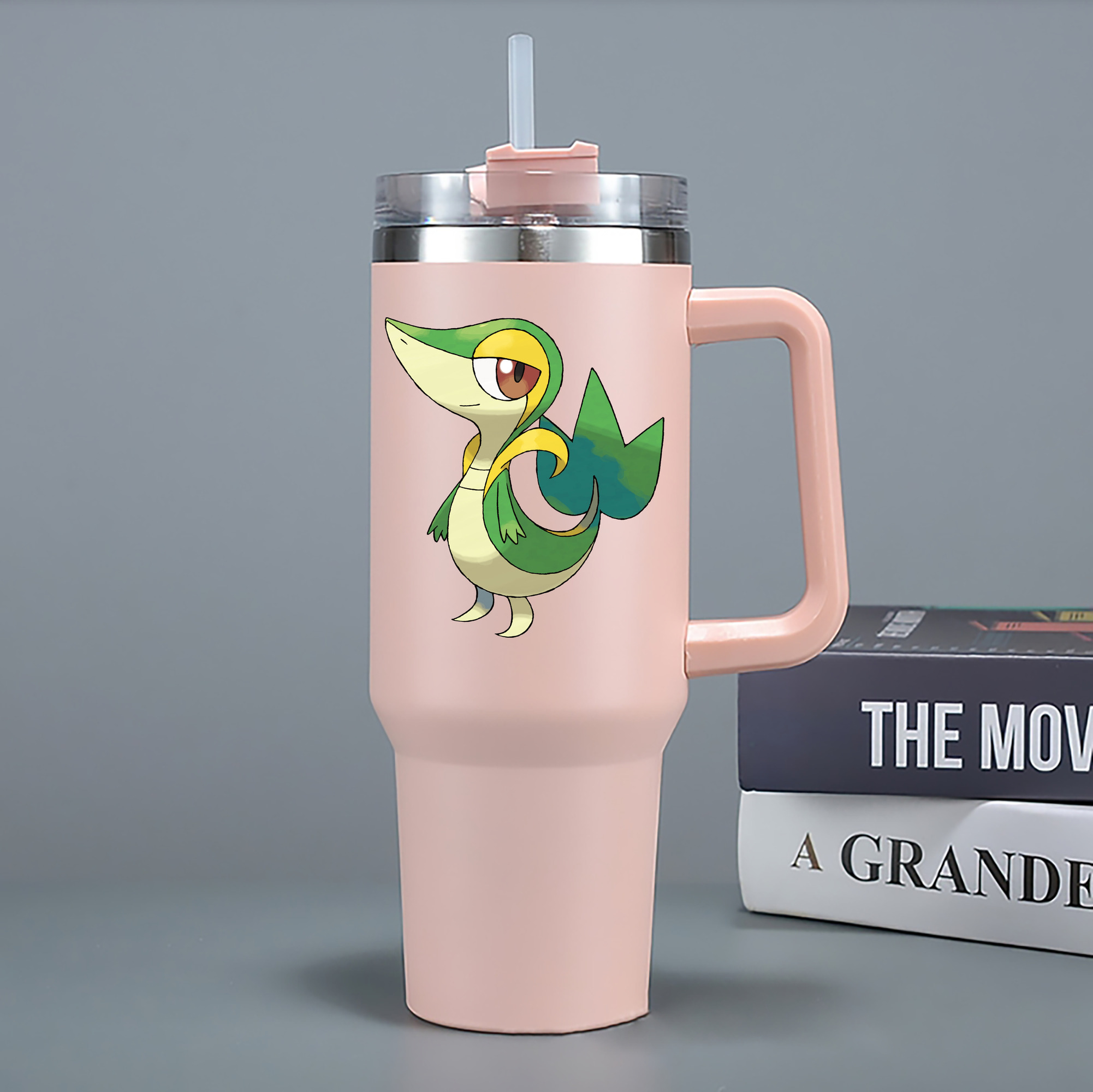 （画像用） ポケットモンスター Pokémon 1200mL車用タンブラー - クリスタルステッカー（プラスチックストロー付き）